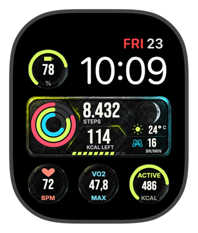 ASCEND watch face on an Apple Watch