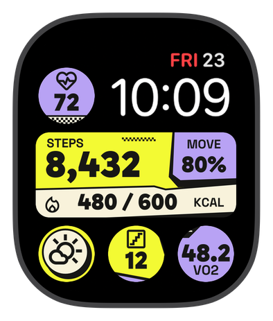 BOLD MOVE watch face on an Apple Watch