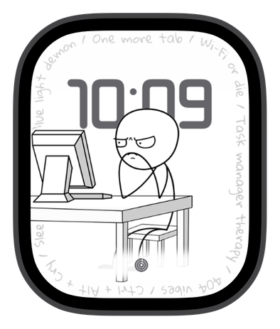 ONE MORE TAB watch face on an Apple Watch