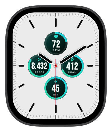 AURORA watch face on an Apple Watch