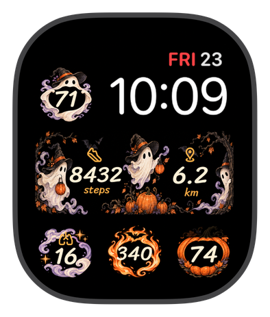 GHOSTLIGHT watch face on an Apple Watch