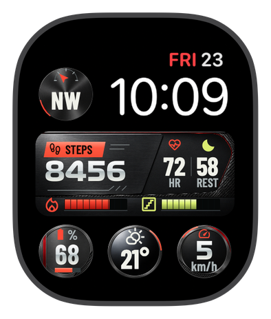 GRIDLINE watch face on an Apple Watch