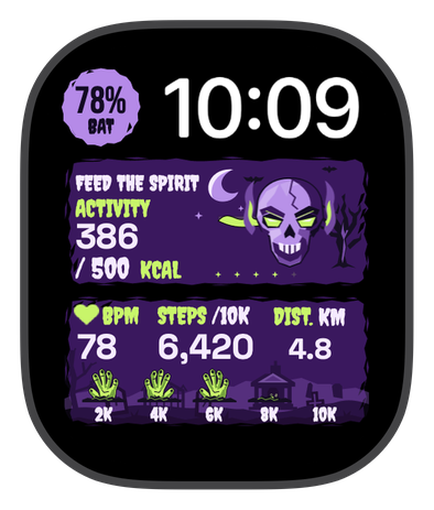 HAUNTED SIGNAL watch face on an Apple Watch