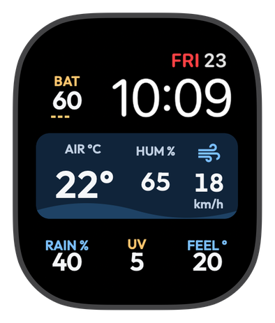 CHECK LITE watch face on an Apple Watch