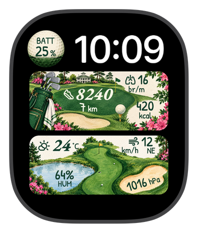 Sunday Green watch face cover