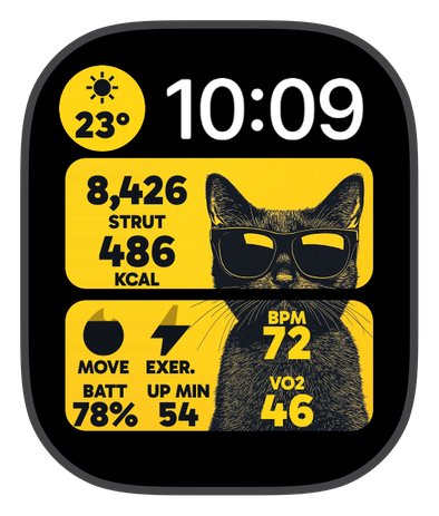 STRUT watch face on an Apple Watch
